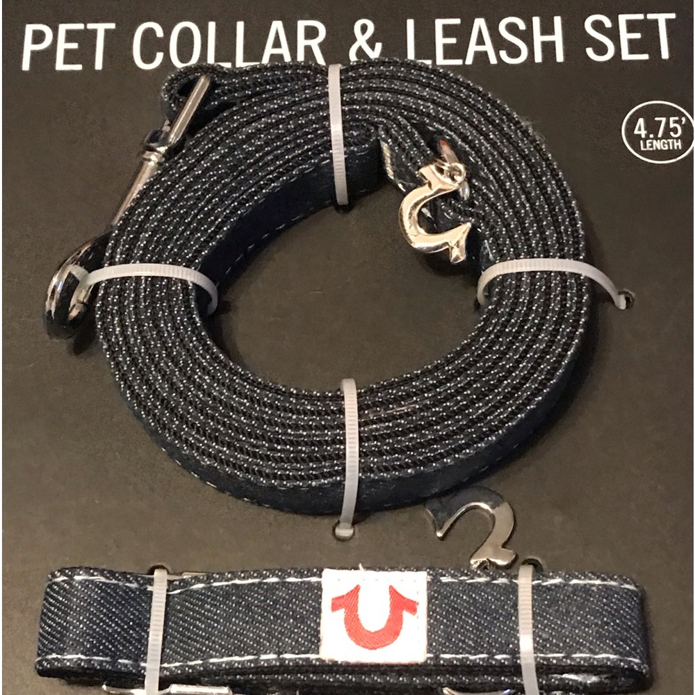 True Religion Pet Collar & Leash Set